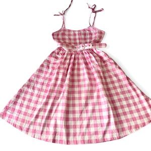 Unique Vintage Women's 1950s Bobbie Swing Dress Size M 6/8 Pink & White Gingham